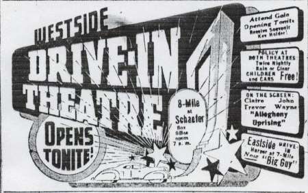 West Side Drive-In Theatre - Ad - Photo From Rg (newer photo)